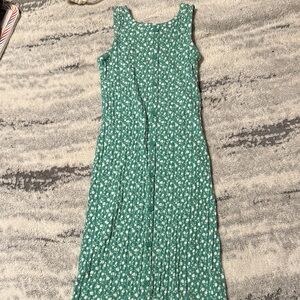 Art Class Teal Floral Sleeveless Dress